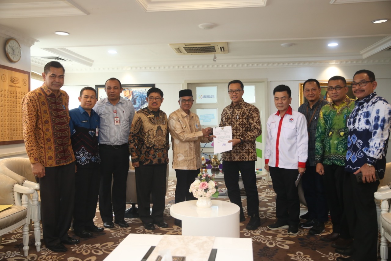 Menpora Imam Nahrawi menerima kunjungan Bupati Banjar Khalilurahman