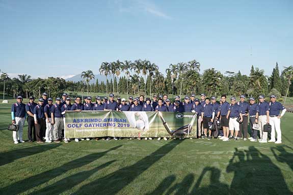 Para peserta  Golf Gathering 2019 di Golf Club Bogor Raya, Sabtu (6/4).