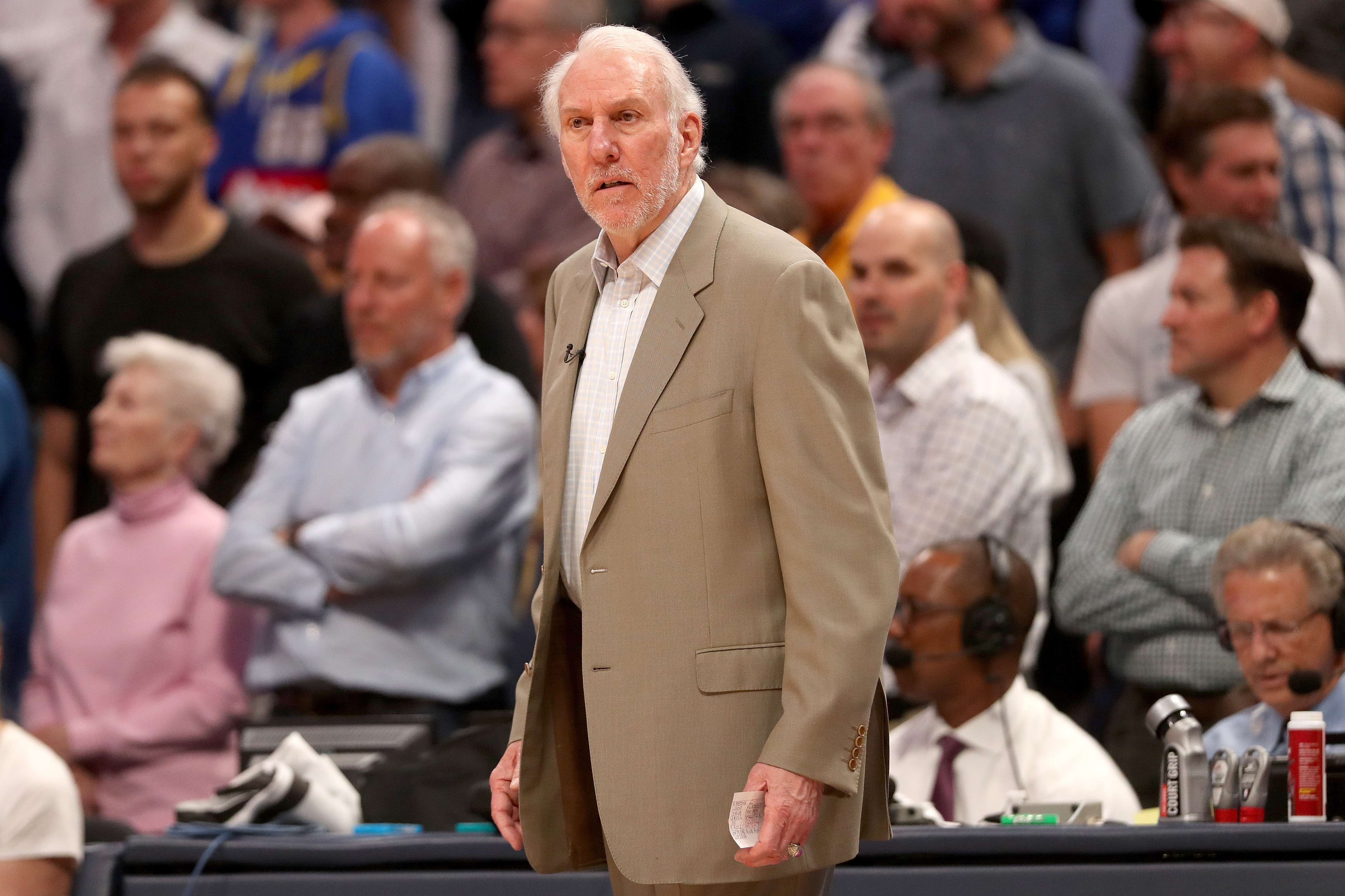 Pelatih San Antonio Spurs Gregg Popovich