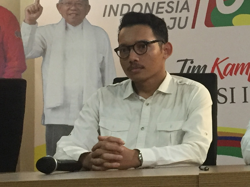 Juru Bicara (Jubir) Millenial Tim Kampanye Nasional (TKN) Garda Maharsi 