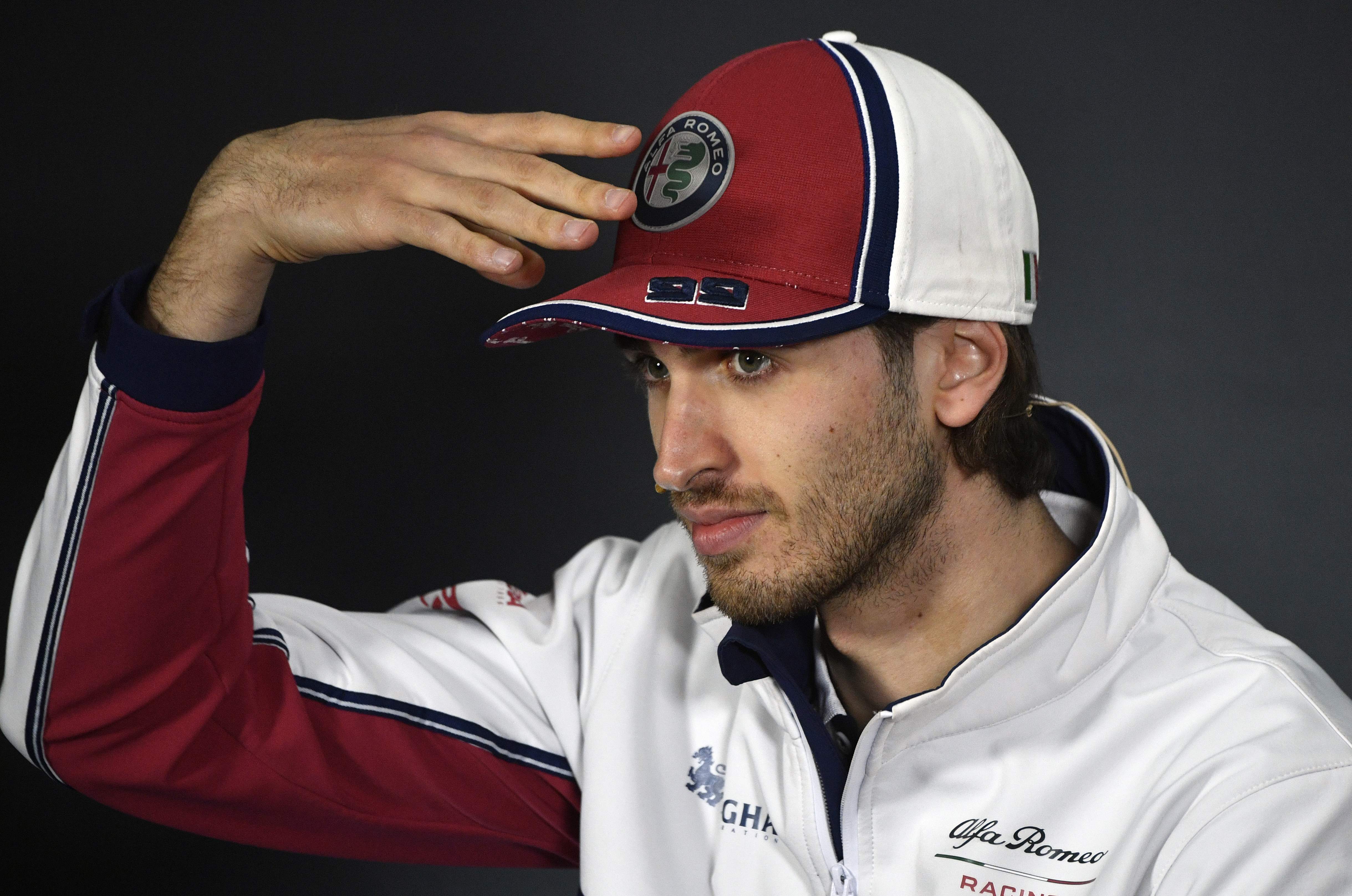 Pembalap Alfa Romeo Antonio Giovinazzi.