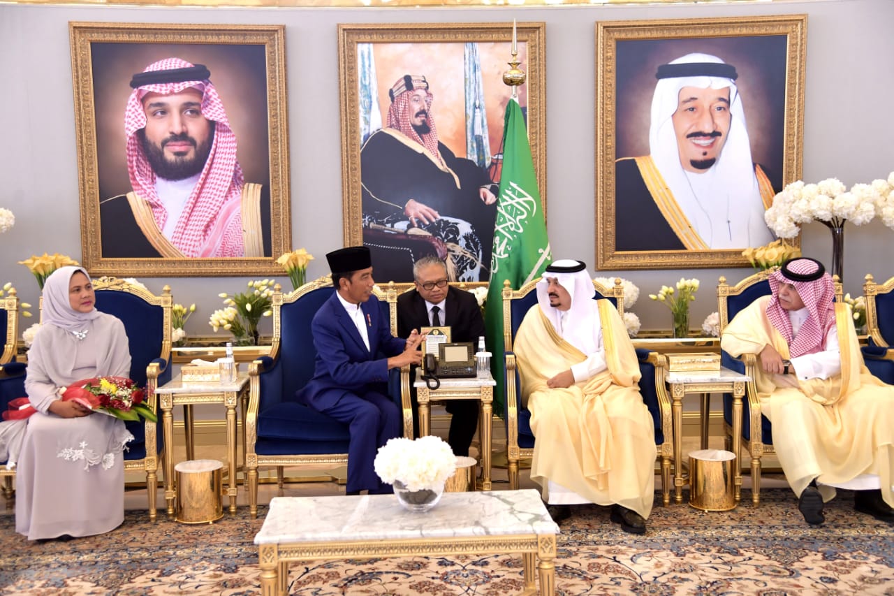 Presiden RI Joko Widodo dan Raja Salman bin Abdulaziz Al-Saud.