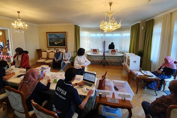 Suasana pencoblosan di Swedia