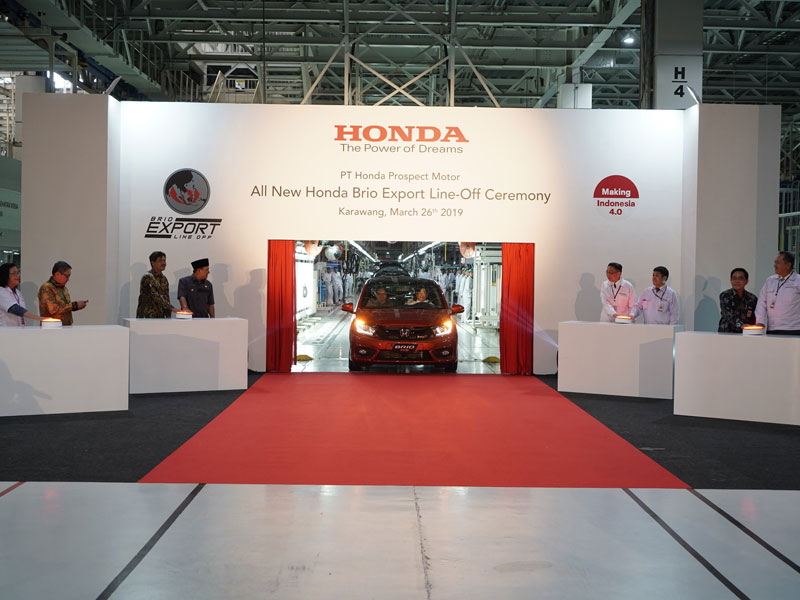 Seremoni produksi perdana All New Honda Brio untuk pasar ekspor