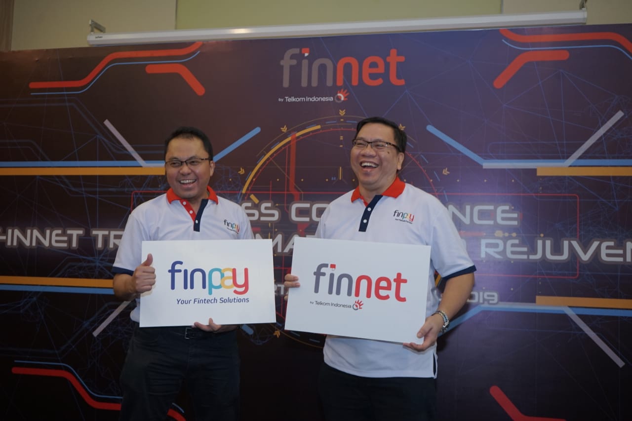 Direksi Finnet memperkenalkan tagline dan logo baru Finpay