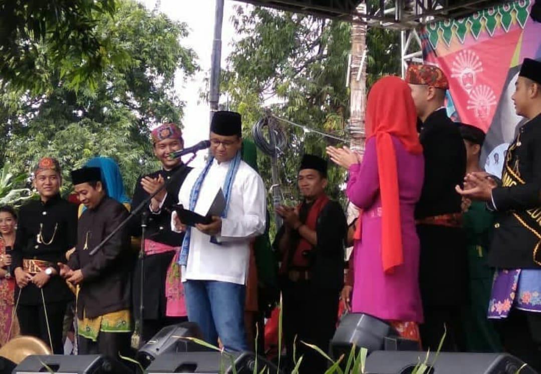 Anies Baswedan membuka secara resmi Festival Palang Pintu XIV dan Gelar Budaya 2019 