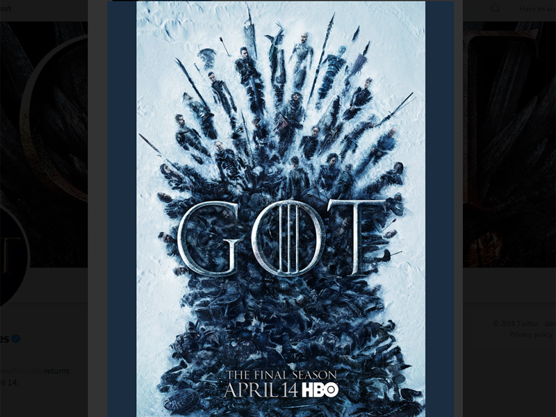 Poster terbaru Season 8 Game of Thrones