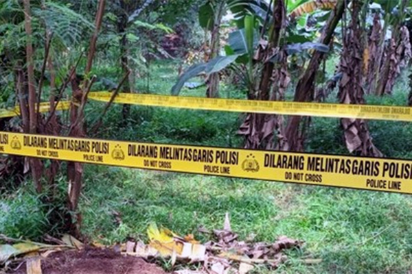 Lokasi penemuan mayat wanita di dekat Tol Jagorawi
