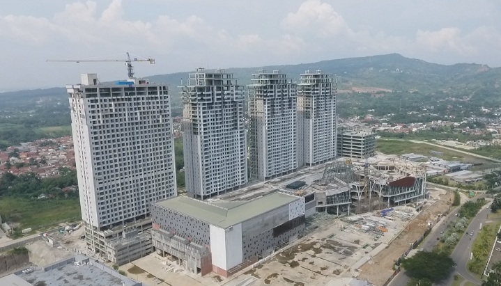Progres pembangunan apartemen Opus Park di Sentul, April 2019