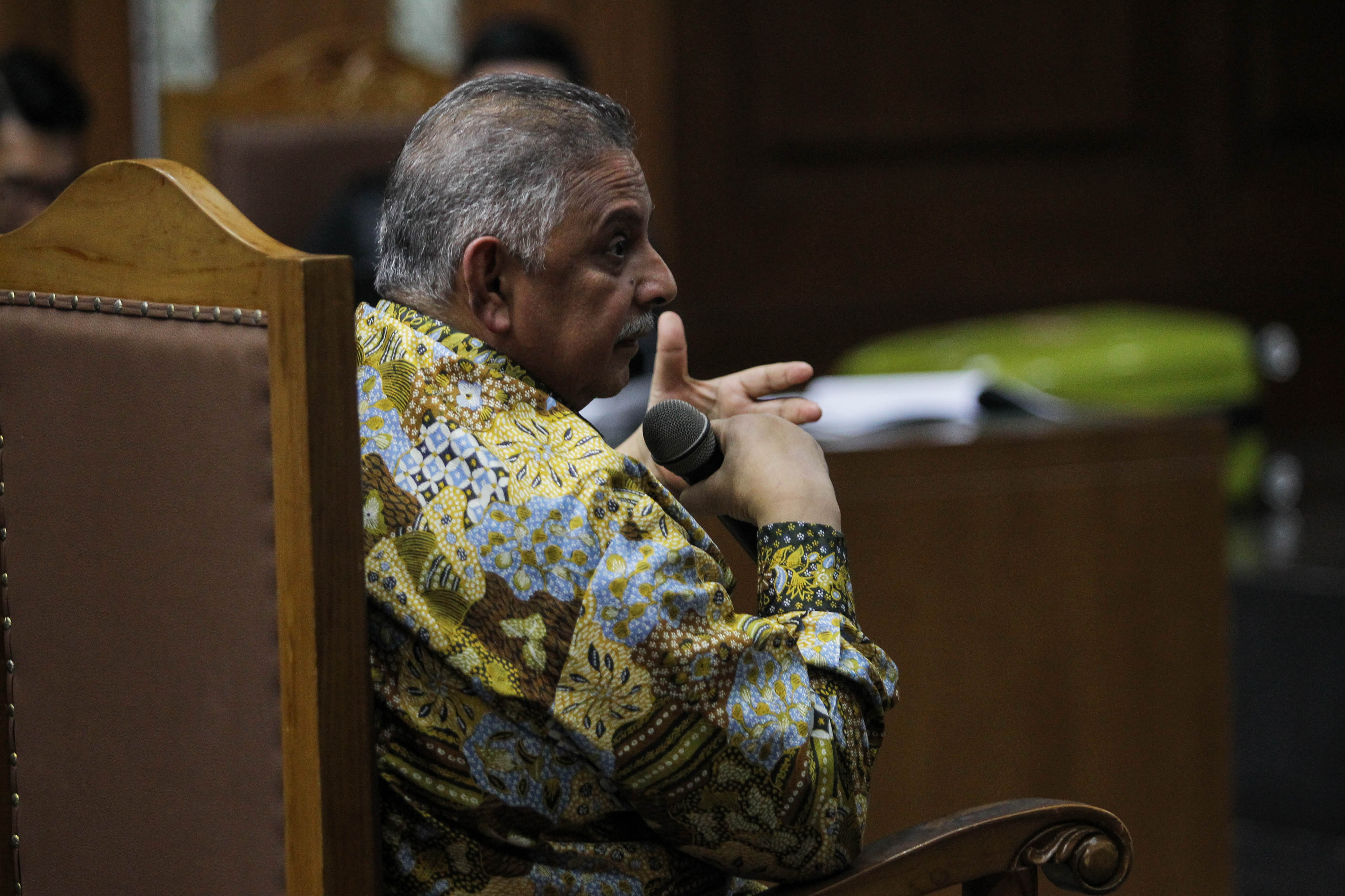 Sofyan Basir saat menjadi saksi pada sidang perkara suap proyek PLTU Riau-1