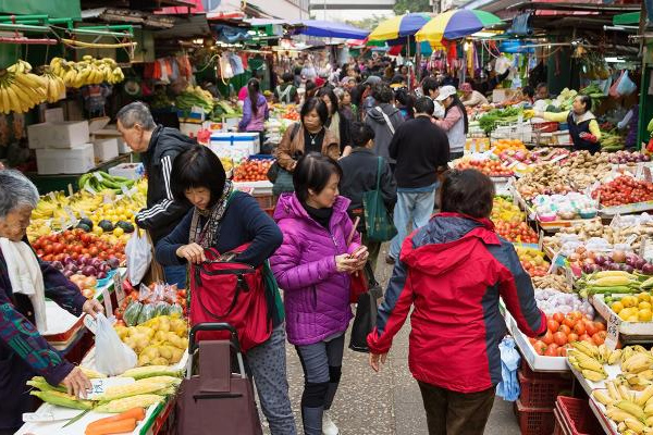 Suasana Pasar Tradisional di China