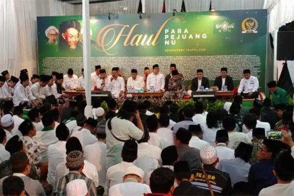 PBNU Gelar Haul bagi Pejuang NU di Kramat Raya, Jakarta Pusat, Rabu (10/4).