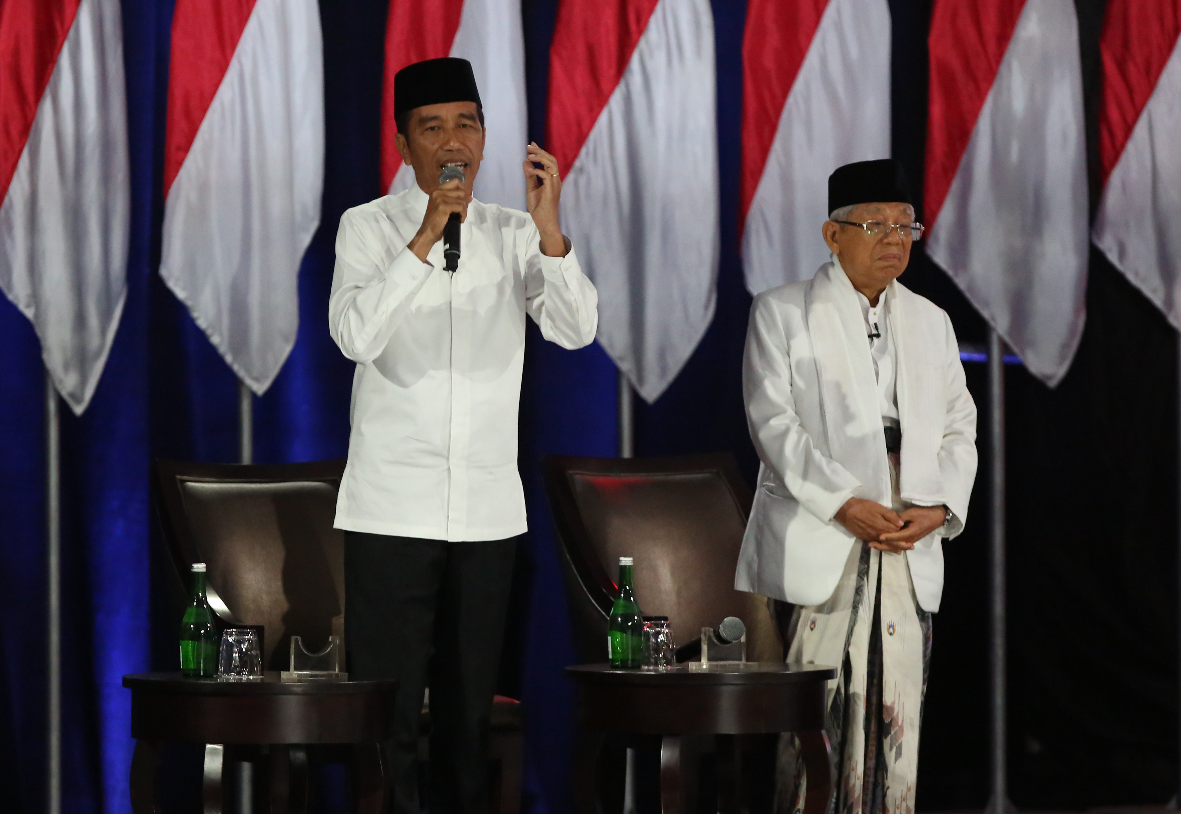 Pasangan Capres-cawapres nomor urut 01 Joko Widodo dan Ma'ruf Amin