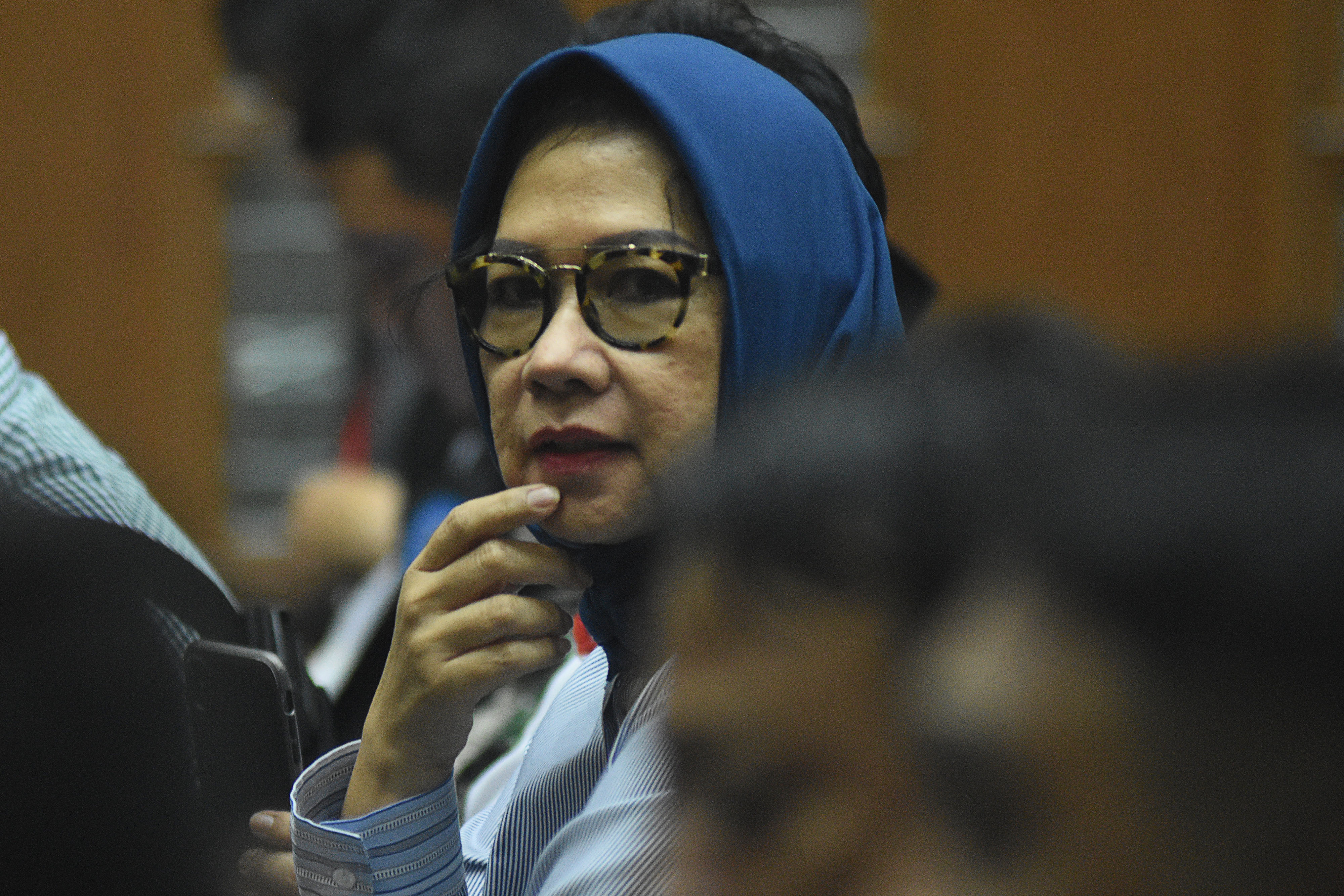 Mantan Direktur Utama PT.Pertamina Karen Agustiawan saat menjalani sidang lanjutan di P)engadilan Tipikor, 11 April 2019