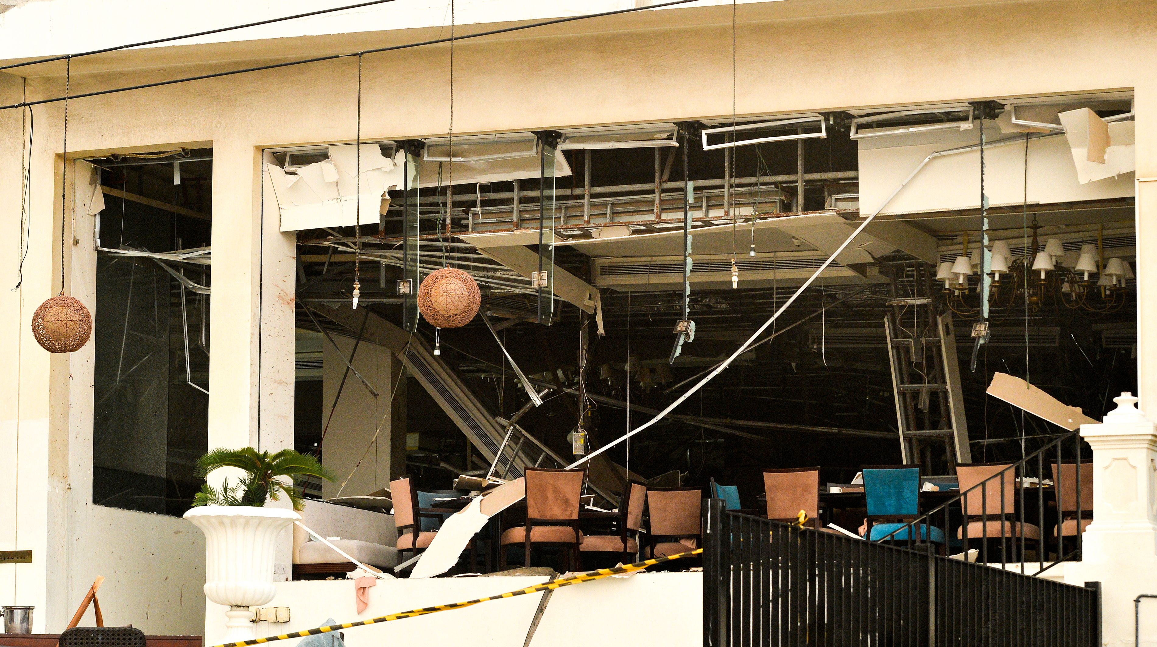 Kondisi Hotel Kingsbury yang menjadi sasaran serangan bom di Sri Lanka