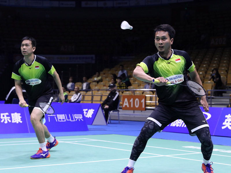 Hendra Setiawan (kiri) dam Mohammad Ahsan