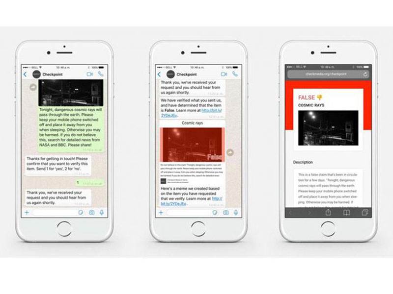 Layanan cegah hoaks melalui aplikasi Whatsapp dengan mengonfirmasi pesan ke nomor tertentu.