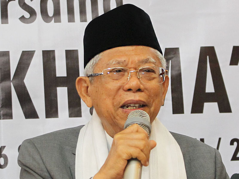 Calon wakil presiden nomor urut 01 KH Ma'ruf Amin