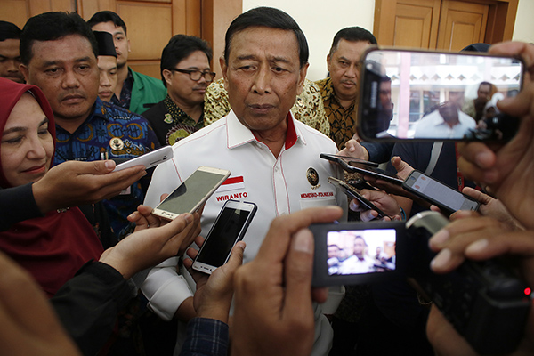 Menteri Koordinator bidang Politik Hukum dan Keamanan (Menkopolhukam) Wiranto