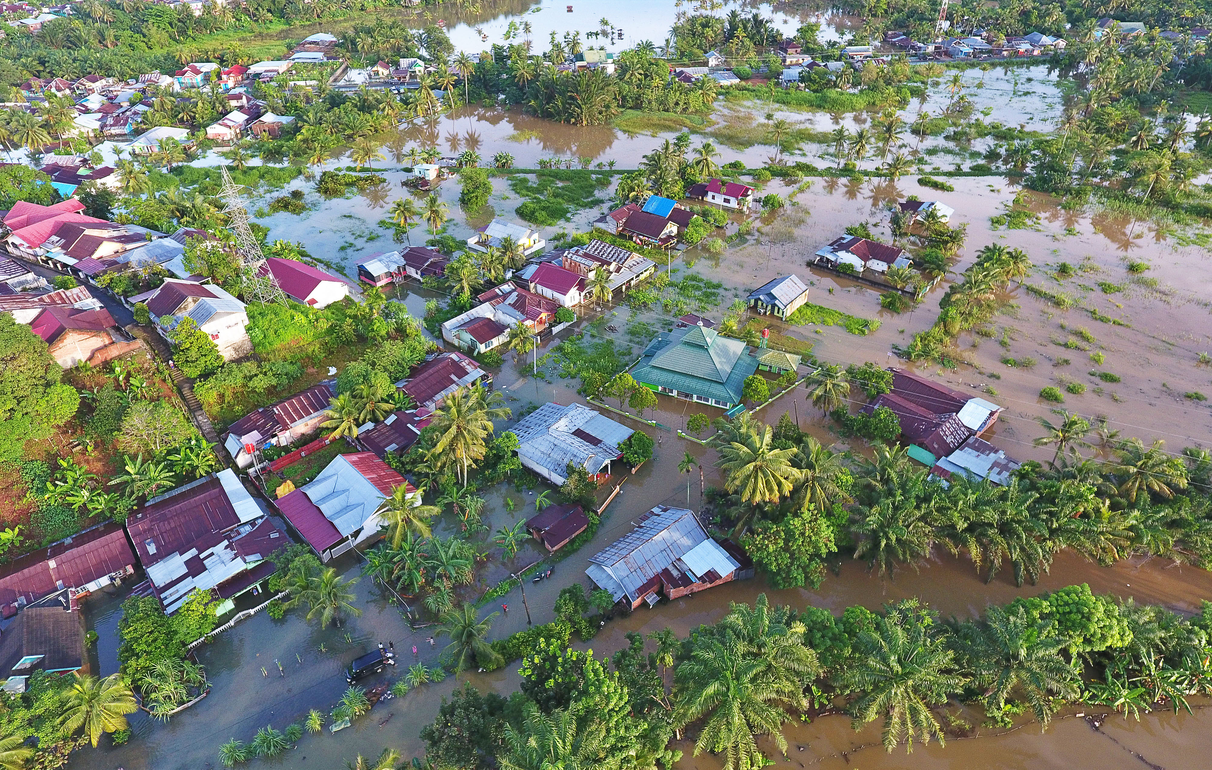 Ratusan rumah terendam banjir di Bengkulu.