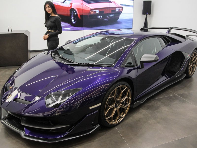 Lamborghini Aventador SVJ dipamerkan pada ajang 