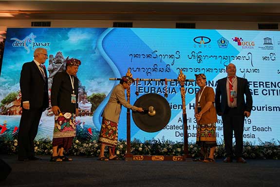 Konferensi Strategic Meeting Organitation World Heritage City (OWHC) di Denpasar, Bali, Selasa (30/4).