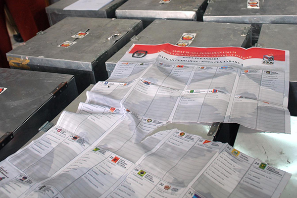 Surat suara rusak di Riau 