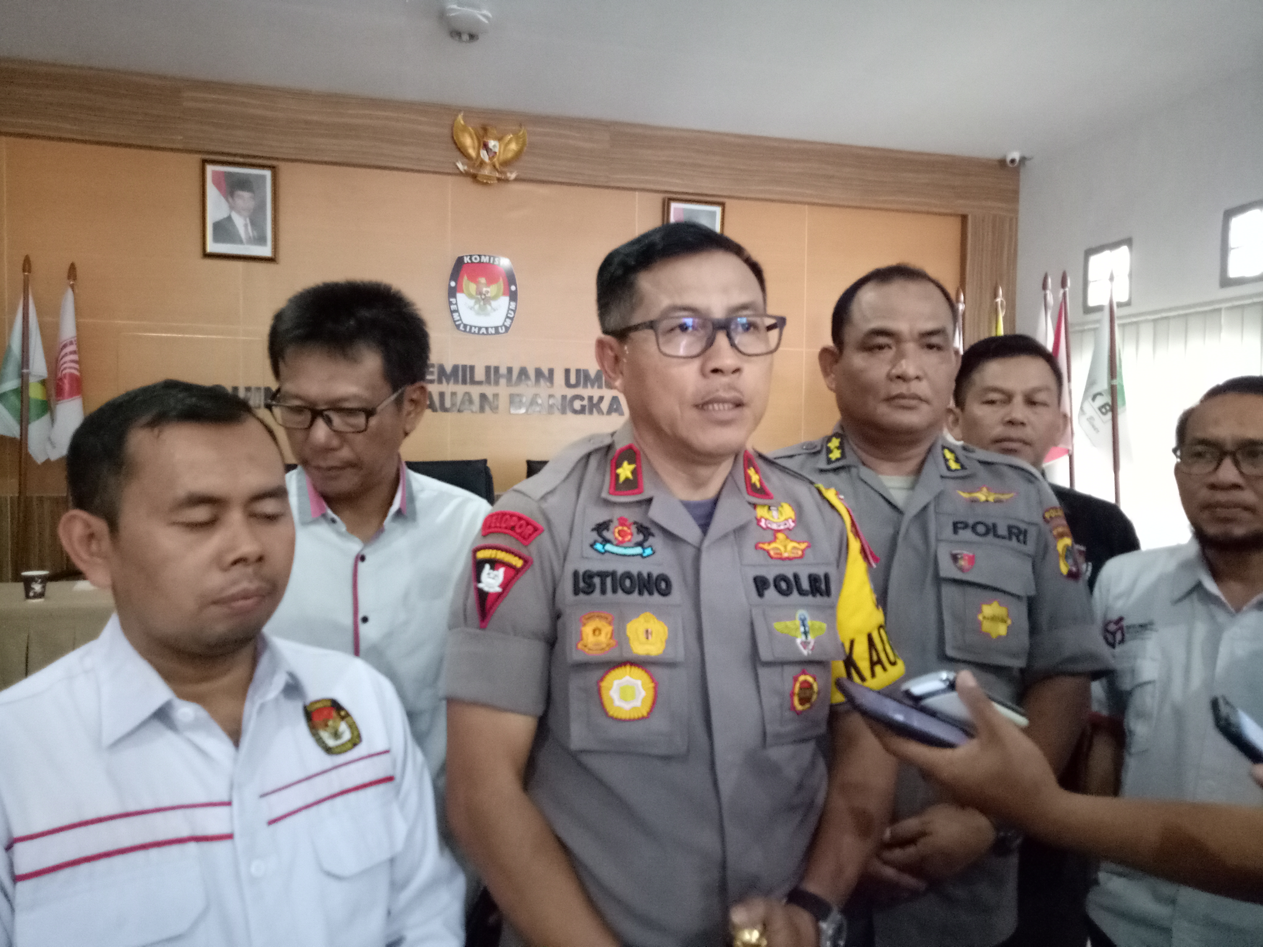 Kapolda Babel Brigjen Istiono mengujungi KPU Babel untuk memastikan Persiapan pemilu di Babel berjalan lancar