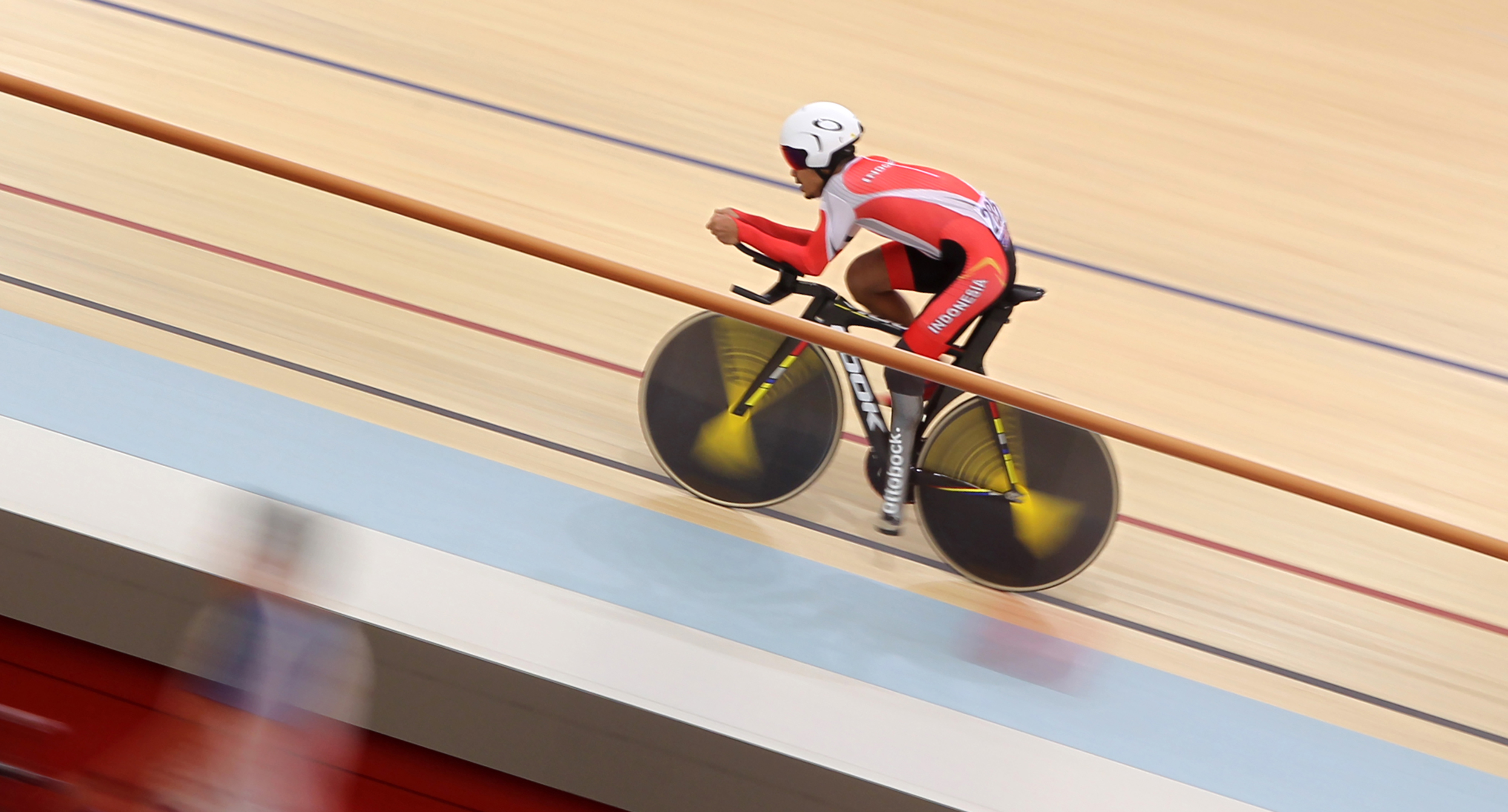  Pembalap sepeda Indonesia M. Fadli Imammudin berlaga di final nomor individual pursuit putra 