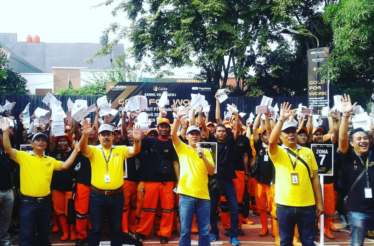 Peserta yang terlibat dalam kegiatan Gold for Work