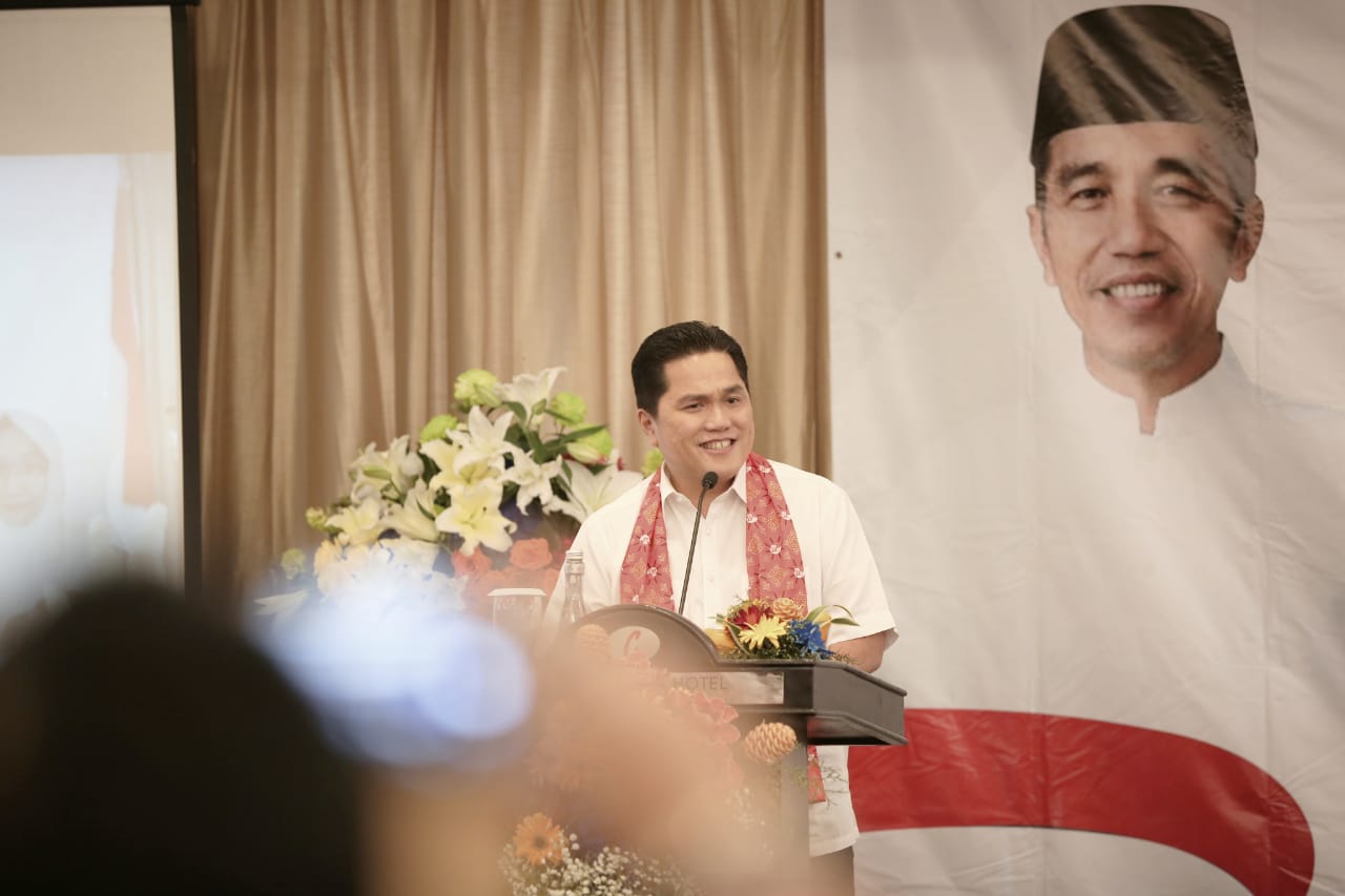 Ketua Tim Kampanye Nasional (TKN) Joko Widodo-Ma’ruf Amin, Erick Thohir.