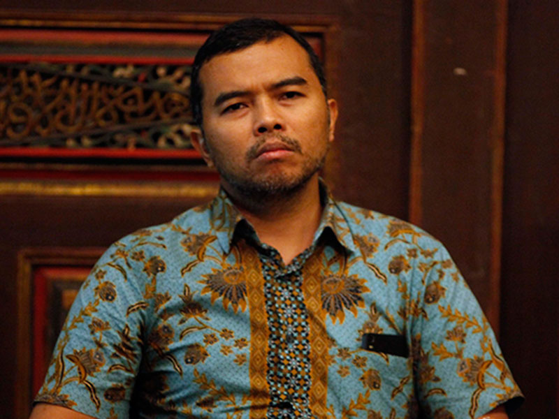 Peneiliti ICW Adnan Topan Husodo di Jakarta, Jumat (8/12).