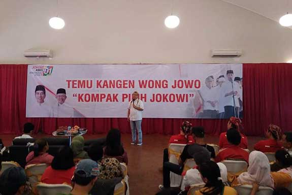 Temu Kangen Wong Jowo, di Gedung Serba Guna Sport Club Citra Raya, Tangerang, Banten, Rabu (3/4).