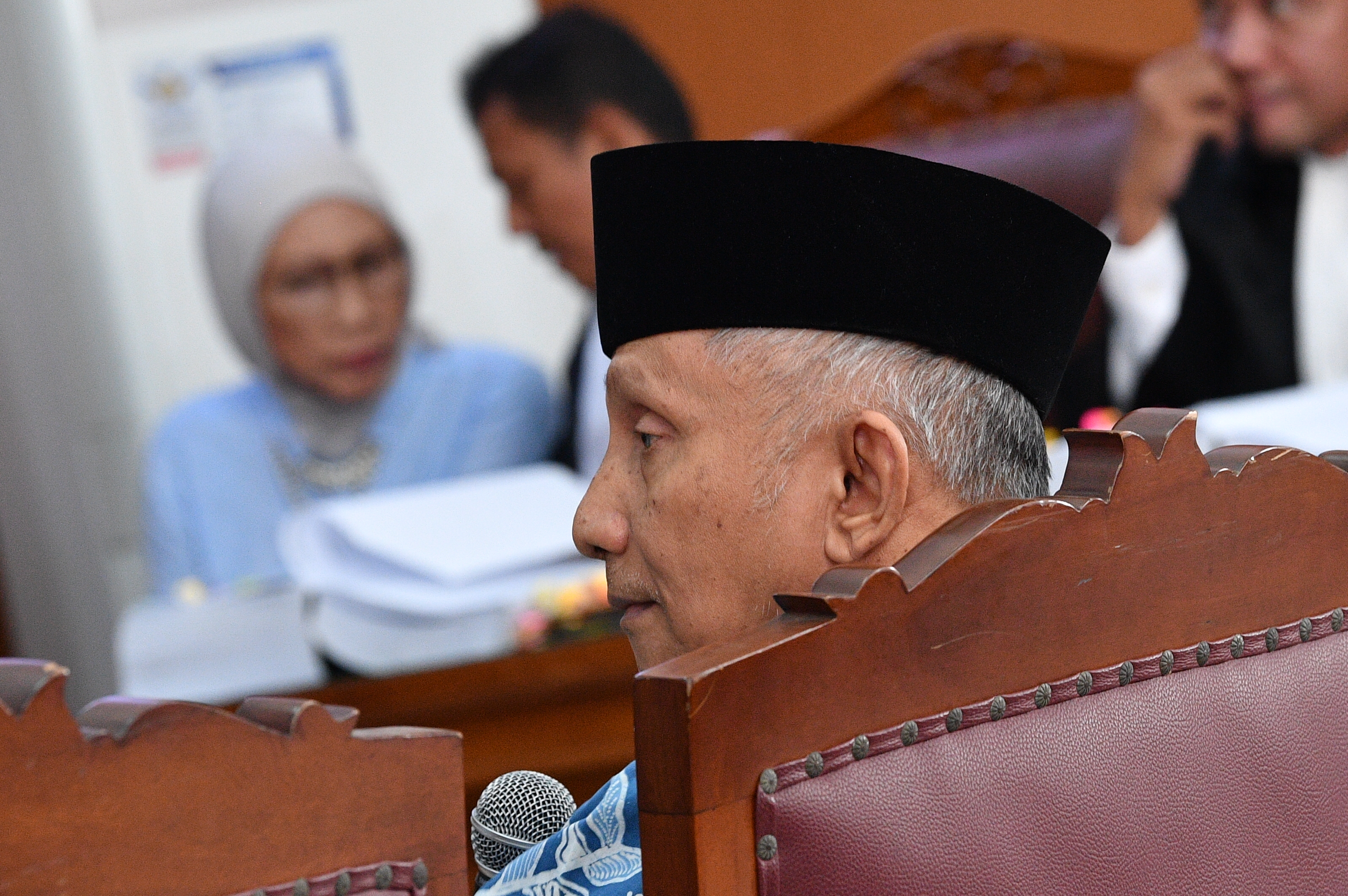 Amien Rais memberi kesaksian dalam persidangan Ratna Sarumpaet.