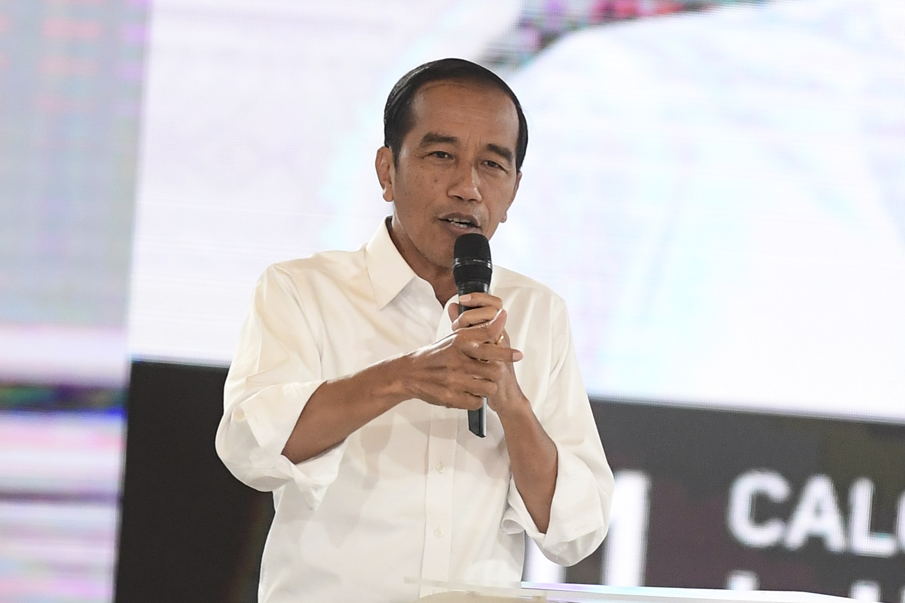 Calon presiden nomor urut 01 yang juga petahana Joko Widodo.