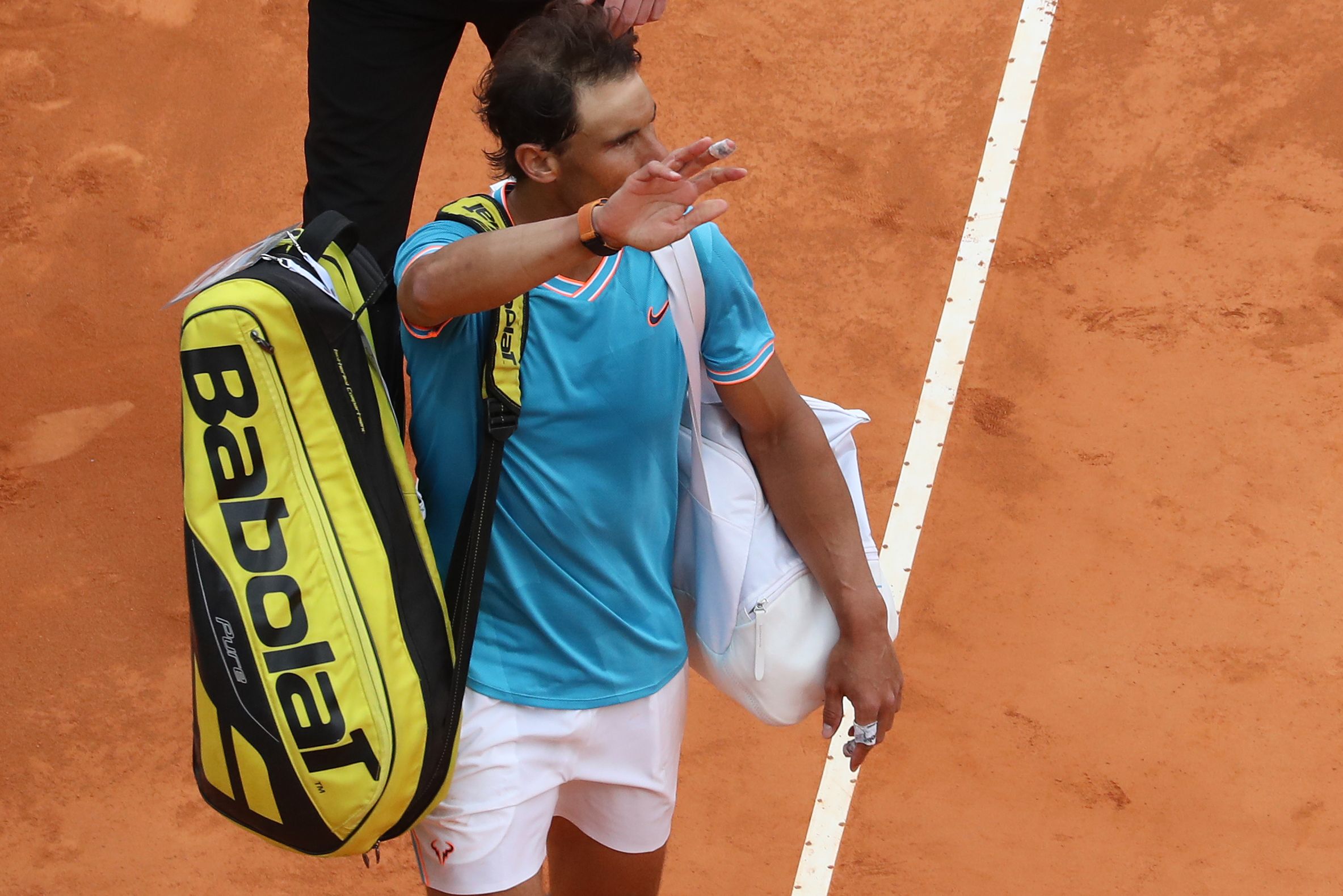 Petenis nomor dua dunia Rafael Nadal dari Spanyol 