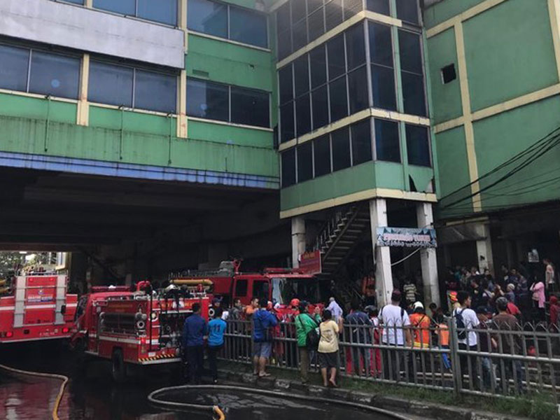 Suasana sekitar lokasi kebakaran, ruko Blok C Tanah Abang