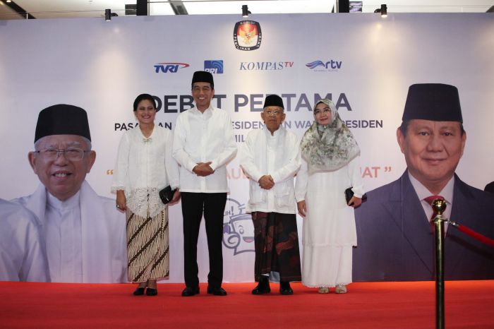 Paslon nomor urut 01 Joko Widodo-Ma'ruf Amin.