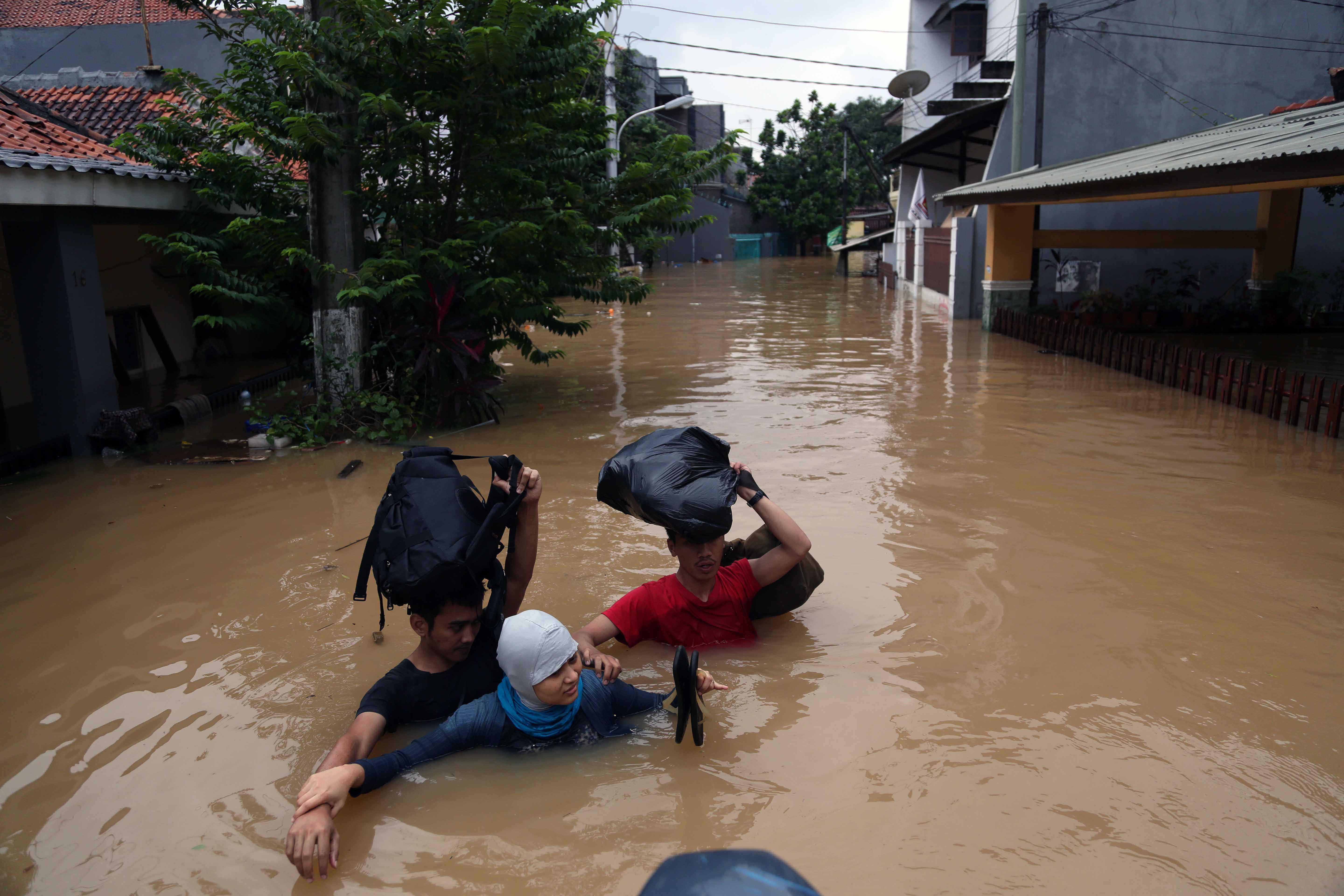 Banjir di Kampung Melayu Besar, Jakarta Selatan.