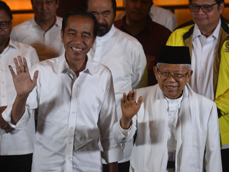 Pasangan Capres dan Cawapres nomor urut 1 Joko Widodo-Ma'ruf Amin