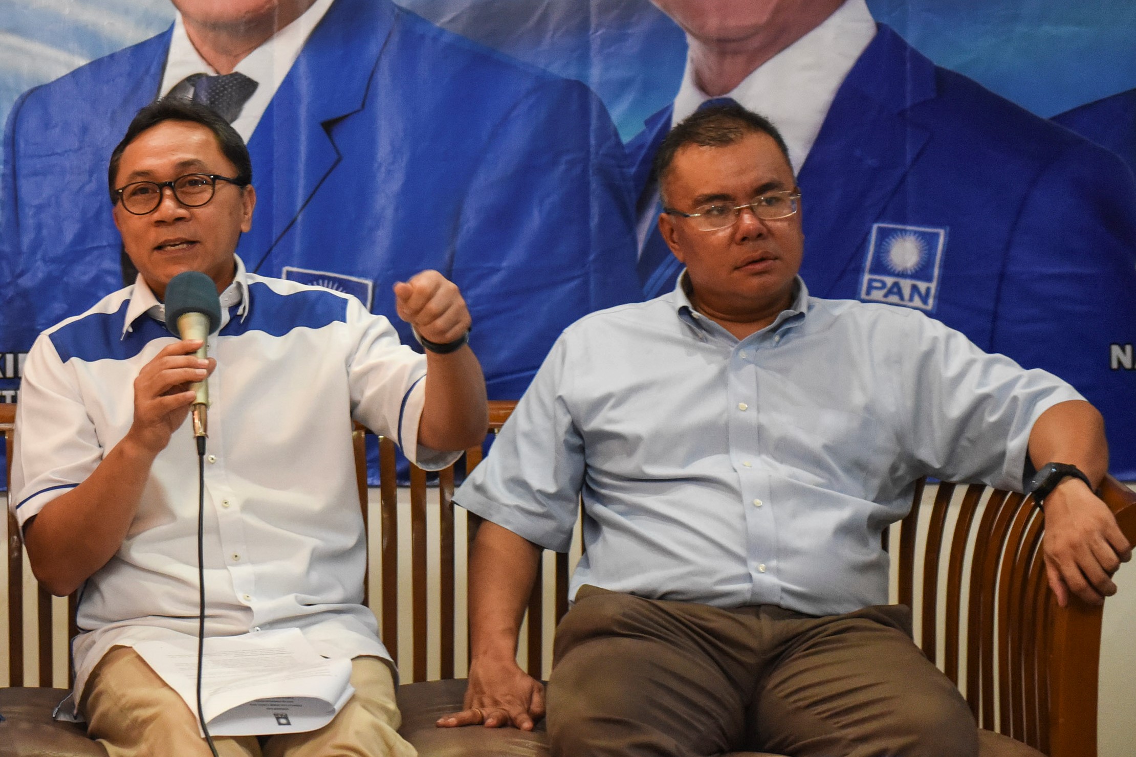 Ketua Umum PAN Zulkfli Hasan dan Wakil Ketua Umum PAN Bara Hasibuan. 