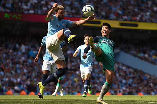 Laga Manchester City lawan Tottenham Hotspur di Etihad Stadium, Sabtu (20/4).