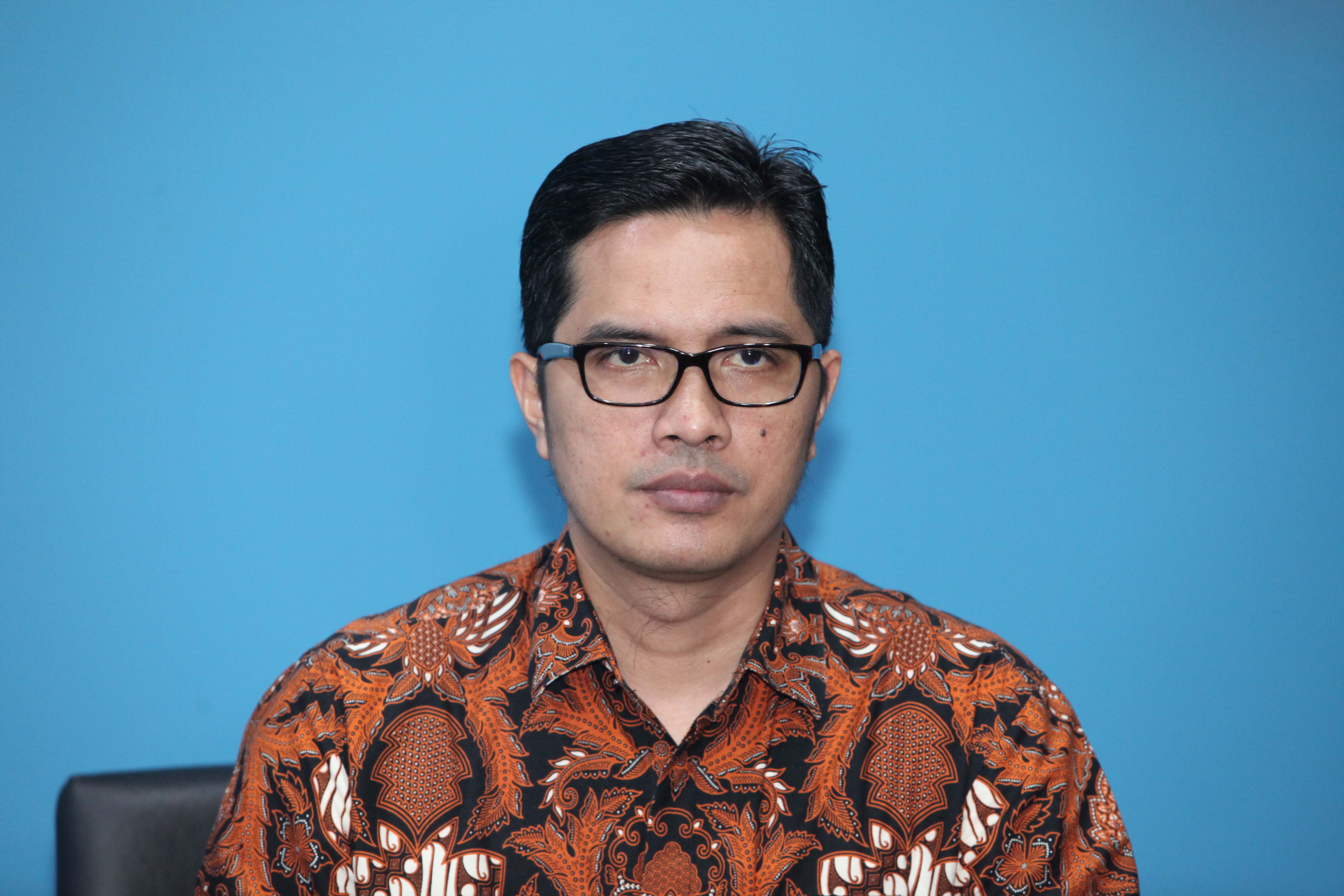 ubir KPK Febri Diansyah di Gedung Lama KPK, 