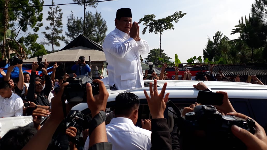 Calon presiden nomor urut 02 Prabowo