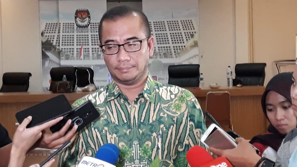 Komisioner KPU Hasyim Asy'ari di Gedung KPU, Menteng, Jakarta, Kamis (4/4).