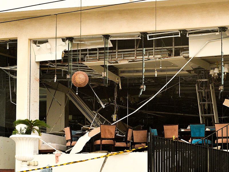 Hotel Kingsbury yang ditargetkan pada hari sebelumnya oleh ledakan di Kolombo pada 21 April 2019. 