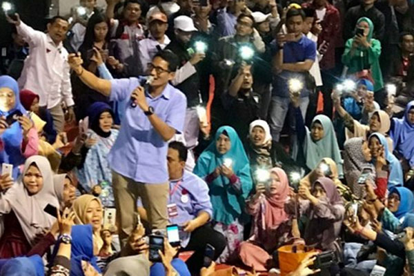 Cawapres nomor urut 02 Sandiaga Uno