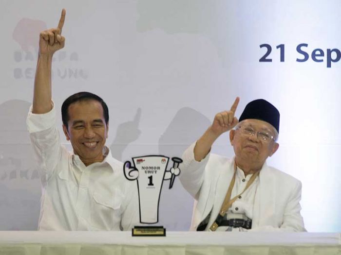 Pasangan calon presiden Joko Widodo-Ma’ruf Amin