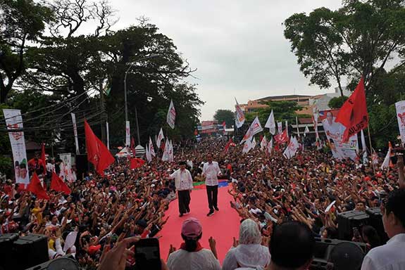  Joko Widodo-KH Ma'ruf Amin saat berkampanye