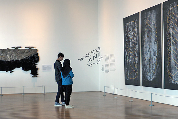 Beberapa karya yang dipamerkan dalam tajuk Matter and Place di Museum Macan